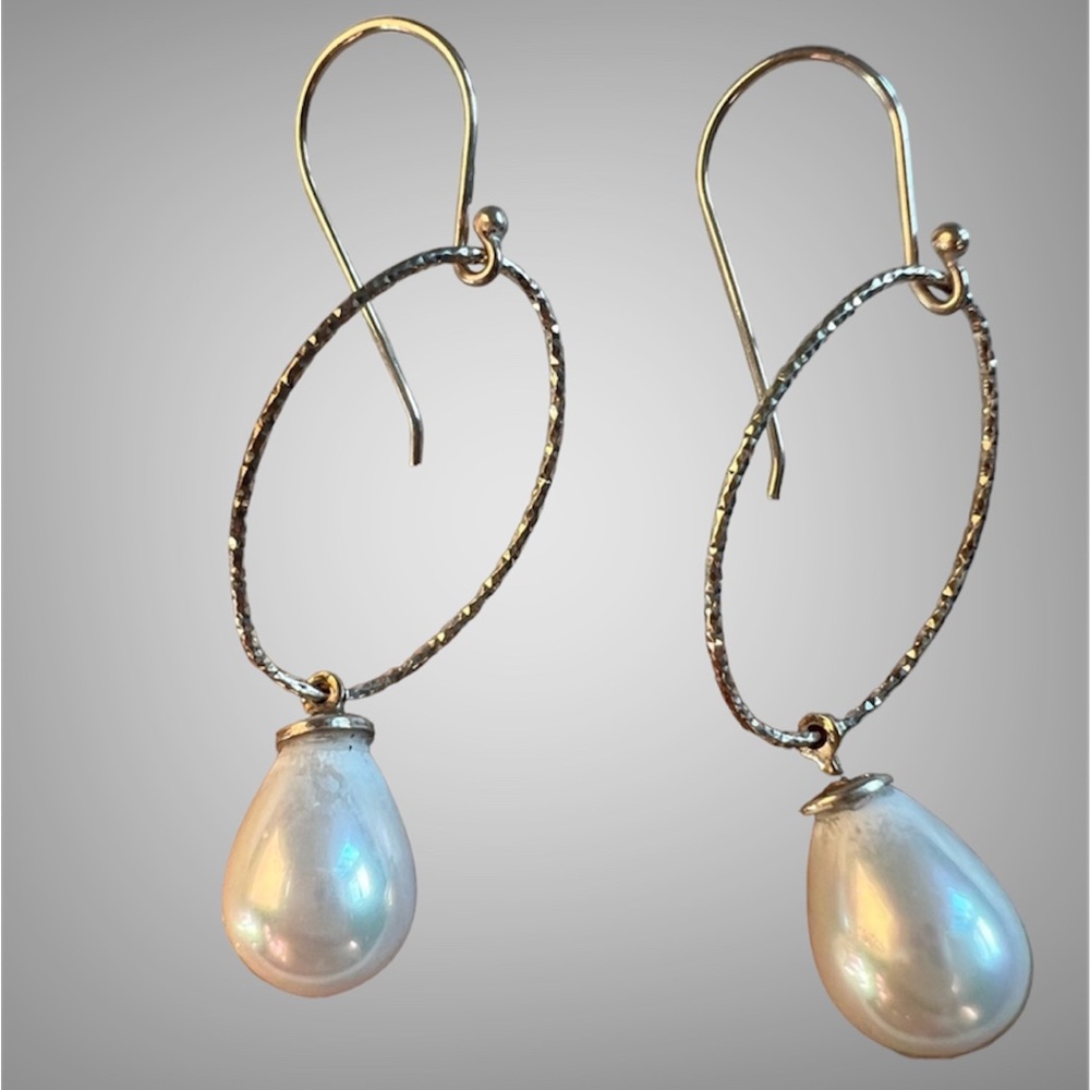 Silver and Pearl earrings